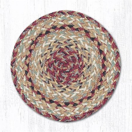 CAPITOL IMPORTING CO Burgundy Miniature Swatch Round Rug, 10 in. 46-995